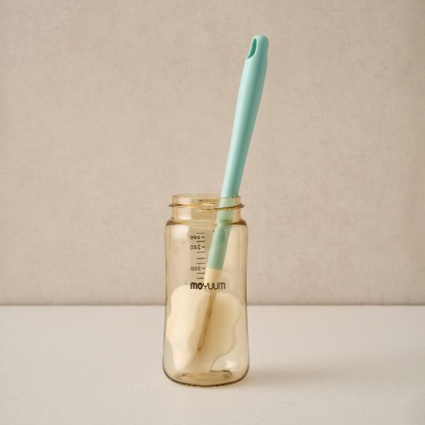 Long Switch Sponge Brush แปรงทำความสะอาดสำหรับ ขวดนม และ จุกนม เปลี่ยนหัวได้ สีฟ้า(ขวดนม&แก้วน้ำ)
