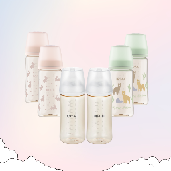 ขวดนมเด็ก Gen 3 PPSU โมยูม ALL IN ONE ขนาด 270ML (คละลาย) 1 เซ็ต 6ลาย 6ขวด พร้อมจุก stage 2 สำหรับ 3-6 เดือน