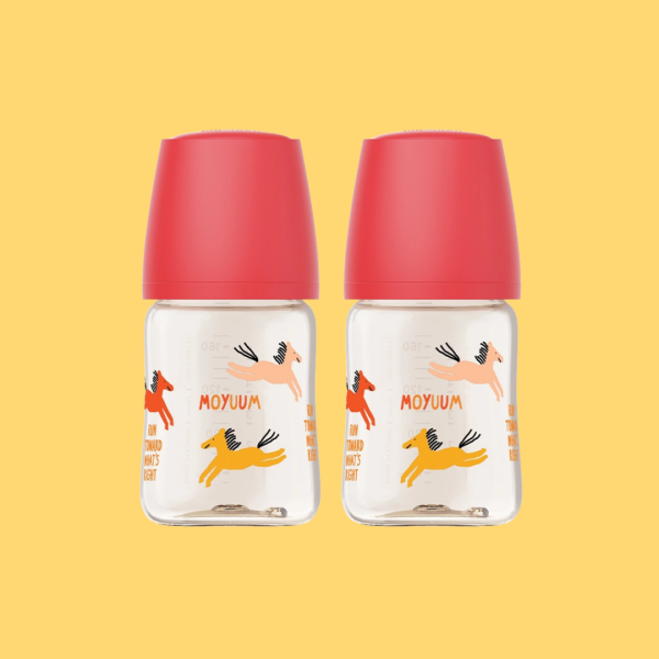 Gen3 ขวดนมเด็ก Premium PPSU โมยูม ALL IN ONE ขนาด 170MLx2 ขวด (ลาย Dream Pony) พร้อมจุกนม Stage 1 0-3 เดือน สี Red-Red