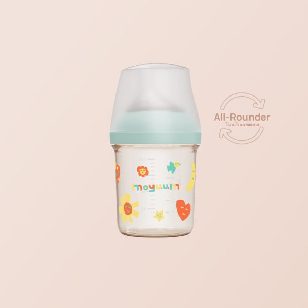 ขวดนมเด็ก PPSU ALL IN ONE ขนาด 160ML (สีมิ้น) พร้อมจุก stage 1 สำหรับ 1-3 เดือน