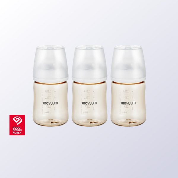 Gen3 ขวดนมเด็ก Premium PPSU โมยูม ALL IN ONE ขนาด 170ML (ลาย Basic) พร้อมจุก Stage1 สำหรับ 0-3 เดือน เซ็ต 3 ชิ้น