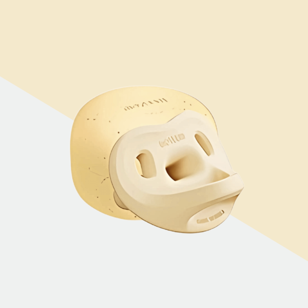 จุกหลอกซิลิโคนทั้งชิ้น รุ่น  Macaron (พร้อมเคส) ระดับ 1 สี Mango