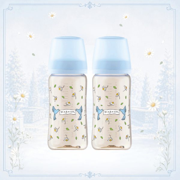 Gen3 ขวดนมเด็ก Premium PPSU โมยูม ALL IN ONE ขนาด 270ML (ลาย Blooming) พร้อมจุก Stage2 สำหรับ 3-6 เดือน (เซ็ท 2 ขวด)