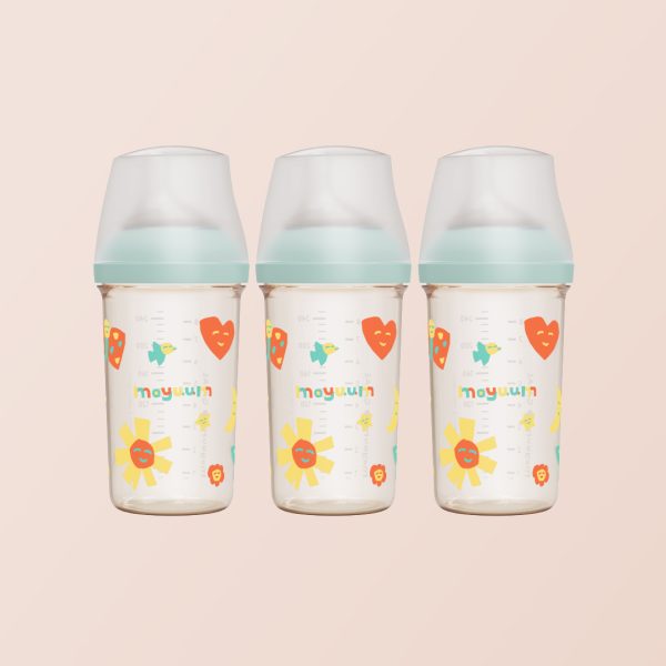 ขวดนมเด็ก PPSU ALL IN ONE ขนาด 250ML (สีมิ้น) เซต 3 ชิ้น พร้อมจุก stage 2 สำหรับ 3-6 เดือน