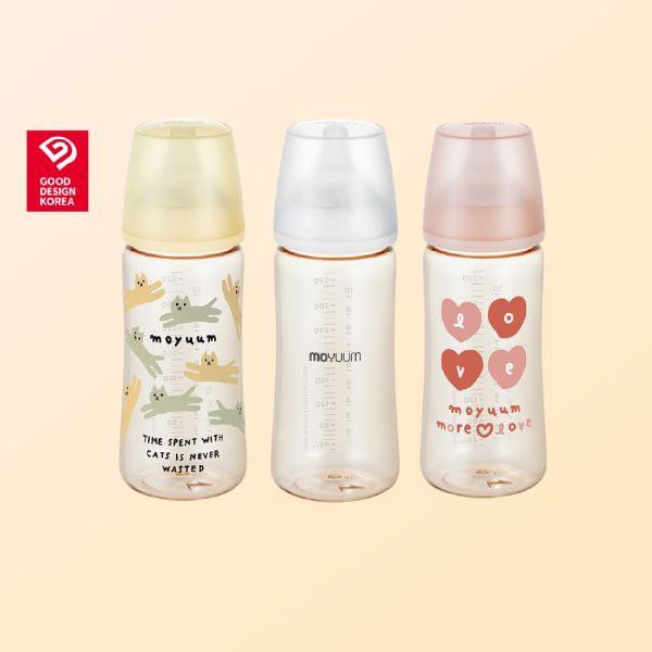 Gen3 ขวดนมเด็ก Premium PPSU โมยูม ALL IN ONE 1 เซ็ต 3 ขวด แบบคละลาย ขนาด 330ML พร้อมจุก stage 3 สำหรับ 6-8 เดือน