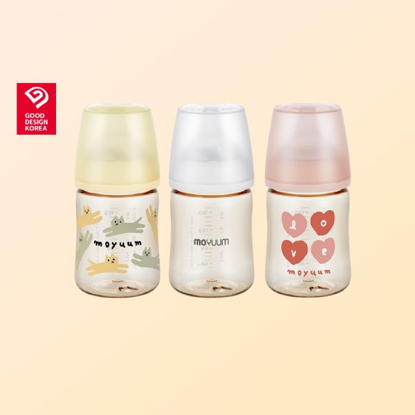 Gen3 ขวดนมเด็ก Premium PPSU โมยูม ALL IN ONE 1 เซ็ต 3 ขวด แบบคละลาย ขนาด 170ML พร้อมจุก stage 1 สำหรับ 0-2 เดือน