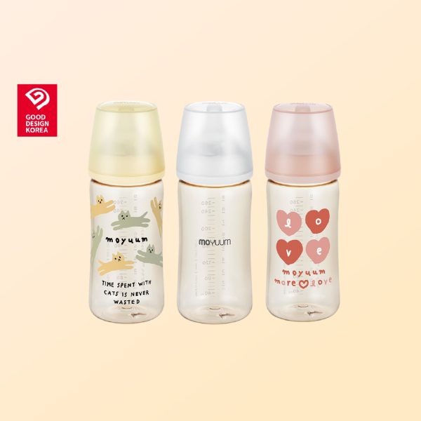 Gen3 ขวดนมเด็ก Premium PPSU โมยูม ALL IN ONE 1 เซ็ต 3 ขวด แบบคละลาย ขนาด 270ML พร้อมจุก stage 2 สำหรับ 2-5 เดือน