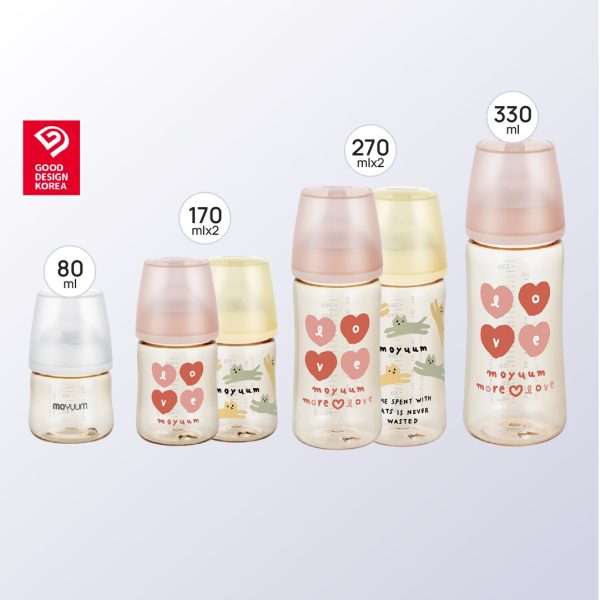 Gen3 ขวดนมเด็ก Premium PPSU โมยูม ALL IN ONE 1 เซ็ต 6 ขวด 4 ขนาด แบบคละลาย  พร้อมจุก สำหรับ 0-8 เดือน