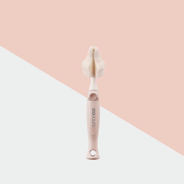 แปรงฟองน้ำล้างจุกนม Sponge Nipple Brush สี Peach Pink