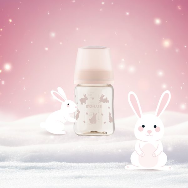 Gen3 ขวดนมเด็ก Premium PPSU โมยูม ALL IN ONE ขนาด 170ML (ลาย Snow Rabbit) พร้อมจุก Stage1 สำหรับ 0-3 เดือน