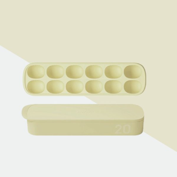 ซิลิโคนใส่อาหารรูปไข่ Double – Sealed Silicone Multi Cube สี พิสตาชิโอ (12ช่อง)