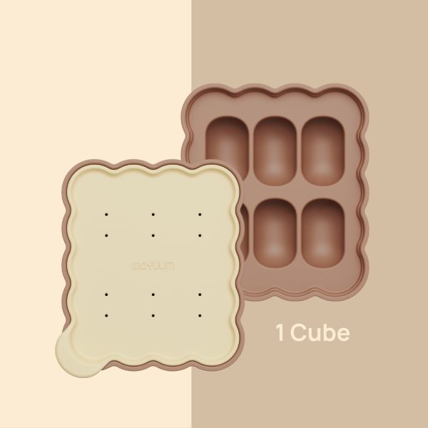 Easy Pop Baby Fruit Feeder Teether เซ็ตทำไอติมนมแม่ บล็อคซิลิโคน (สี Canele Brown)